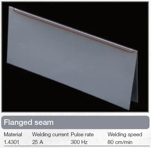 Flanged seam